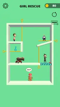 Pin rescue - 핀 탈출 퍼즐 게임 Screen Shot 1
