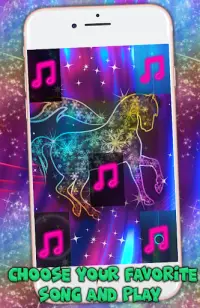 Sparkle Piano Unicorn Tiles Pony Glitter Horn Glow Screen Shot 2