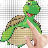 Turtles Color by Number - Pixel Art Game