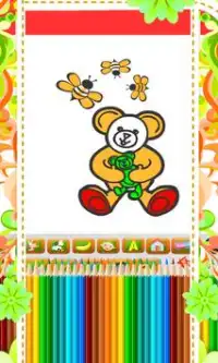 Coloring Games - Teddybear Screen Shot 0