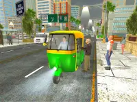 City auto becak - tuk tuk simulator mengemudi Screen Shot 7