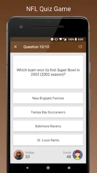 Fan Quiz for NFL Screen Shot 0