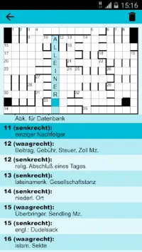 Kreuzworträtsel ohne Werbung, Deutsch Screen Shot 1