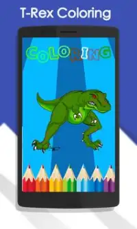 T-Rex Coloring Screen Shot 0