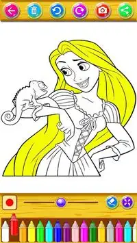 Learn to color Princesses Screen Shot 3