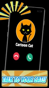 Scary Call Cartoon Cat black : Meong Horror Screen Shot 2