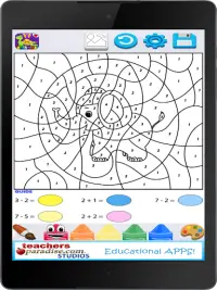 Kids Math Paint by Number Game Screen Shot 10