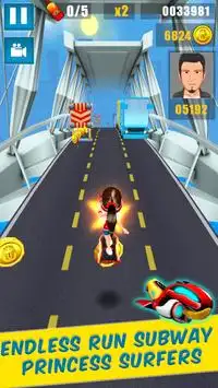 Subway Princess Surf Runner Screen Shot 2