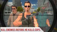 Sniper di polizia Riprese Real Gangster 2017 Screen Shot 5