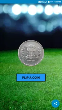 Flip a coin Heads and Tails Coin Toss App Screen Shot 1
