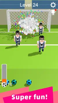 स्ट्रेट स्ट्राइक - 3 डी फुटबॉल शॉट गेम Screen Shot 8