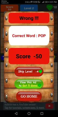 Scrambled word : The word game Screen Shot 2