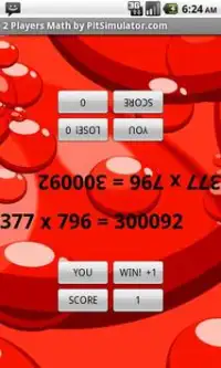 2 Player Math Screen Shot 1