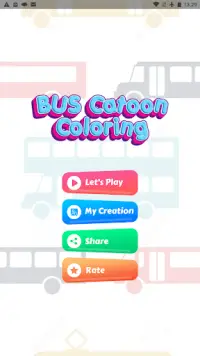 Cartoon bus coloring game Screen Shot 0