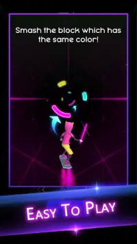 Cyber Surfer: Free EDM Music Game Smash Colors 2 Screen Shot 1