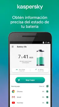 Kaspersky Battery Life: Aprovecha tu batería Screen Shot 0