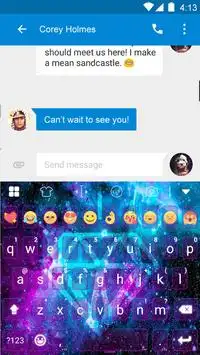 Galaxy Flash Emoji Keyboard Screen Shot 1
