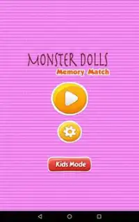 Monster Dolls Memory - Toys Screen Shot 0