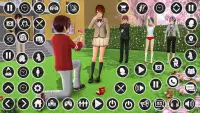Anime High School : dating sim Screen Shot 2