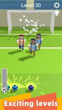 स्ट्रेट स्ट्राइक - 3 डी फुटबॉल शॉट गेम Screen Shot 7