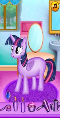 Salon tóc dễ thương Pony - Trò chơi chăm sóc ngựa Screen Shot 4