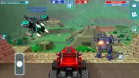 Blocky Cars: tanque de guerra Screen Shot 2