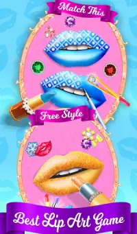 Lips art | Makeup Game | Perfect Lipstick Coloring Screen Shot 11