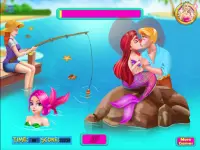 Mermaid Romance Kiss - Kiss Games For Girls Screen Shot 2