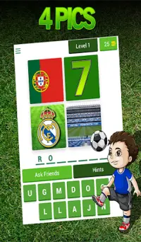 4 Pics 1 Footballer Quiz– Soccer Player Trivia Screen Shot 0