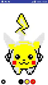 Color by Number Pokemon Pixel Art Screen Shot 4