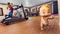 आभासी बच्चा जिंदगी सिमुलेटर शिशु ध्यान खेल 3 डी Screen Shot 2