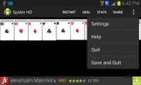 Spider Solitaire HD Screen Shot 1