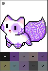 Katzen Pixel Kunst - Katze Farbe nach Nummer Screen Shot 0