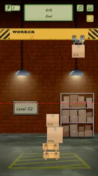 Throw It Right: box drop stack builder game Screen Shot 1