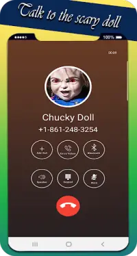 video call and chat simulator with scary doll Screen Shot 4