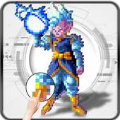 Coloring By Number DBZ Super Pixel Art