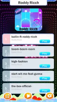 Piano Tap Roddy Ricch :The Box 2020 Screen Shot 1