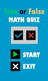 True or False Math Quiz Screen Shot 0