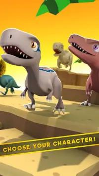 Dino Jurássico: Blue Raptor Trainer Race Game Screen Shot 6