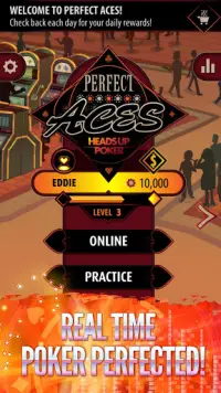 Perfect Aces : Heads Up Poker Screen Shot 1