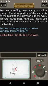 The Forgotten Nightmare 2 Text Adventure Game Screen Shot 2