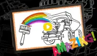 Big Vehicle Bus Truck Coloring Game For Kids Screen Shot 0