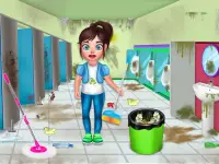 Baby Girl School Cleaning - Keep your school Clean Screen Shot 6