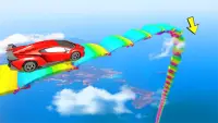 Acrobacias 3d mega rampa GT: juegos de carros US Screen Shot 0