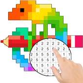 Pixel Art - Animals  poly coloring by number