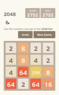 2048 Game Screen Shot 0