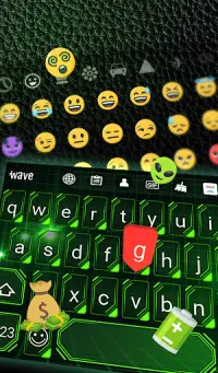 Green Light Animated Keyboard + Live Wallpaper Screen Shot 2