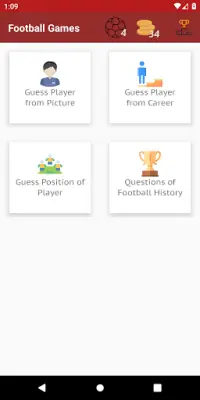 Football Games Quiz Screen Shot 0