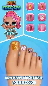 Surprise Dolls Nail art - Dolls Foot Spa Salon Screen Shot 0