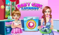 Wash laundry games for girls Screen Shot 0